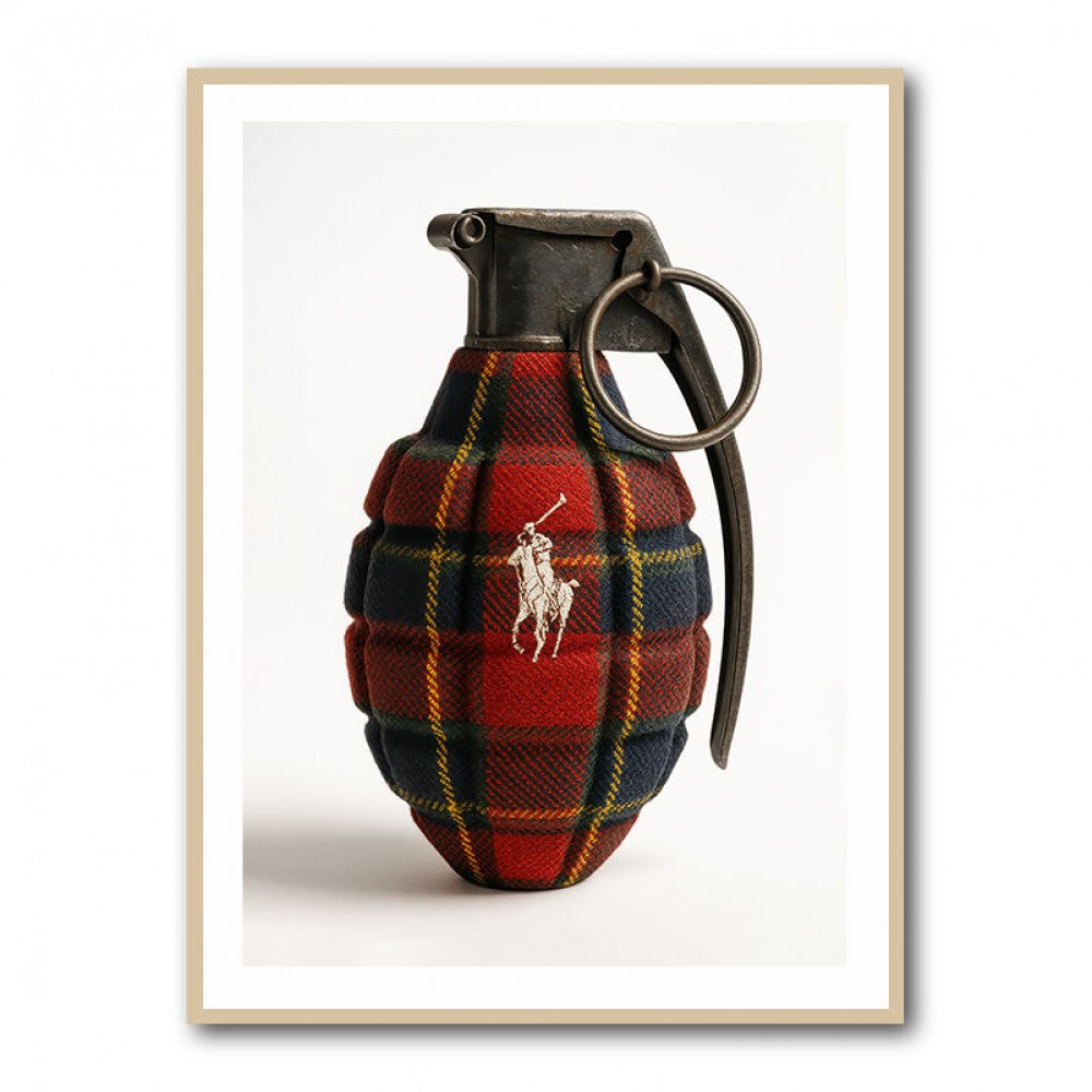 Ralph Lauren Fashion Inspired Grenade Wall Art   